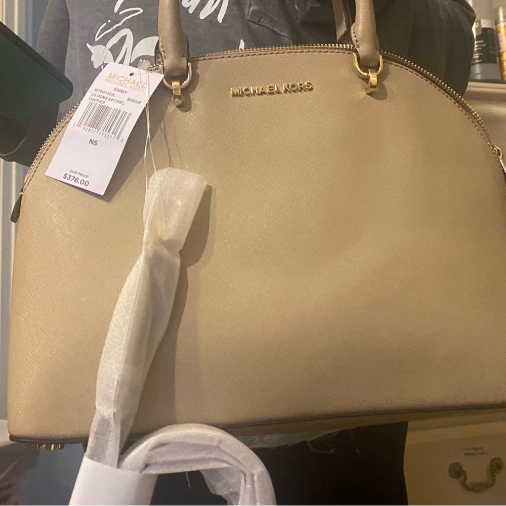 Michael Kors Dome Satchel - Bisque Beige Color